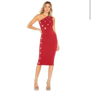 Michael Costello x REVOLVE Midi Dress in Red Size XS